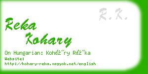 reka kohary business card